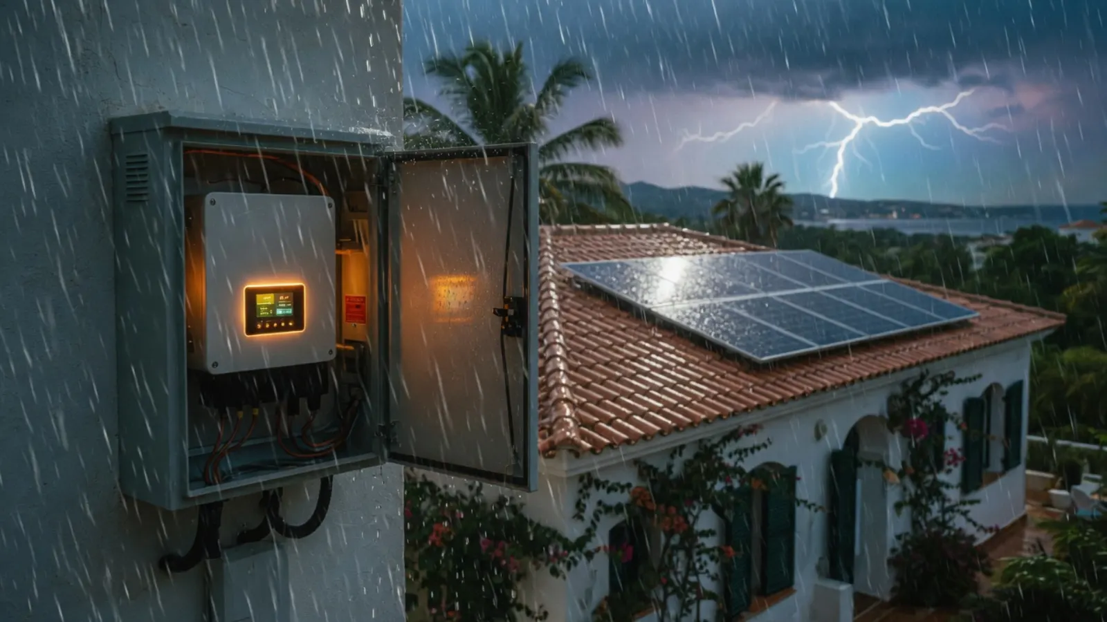 La ITC-BT-40 no describe esta casa: híbrido en LOAD, lluvia y neutro flotante